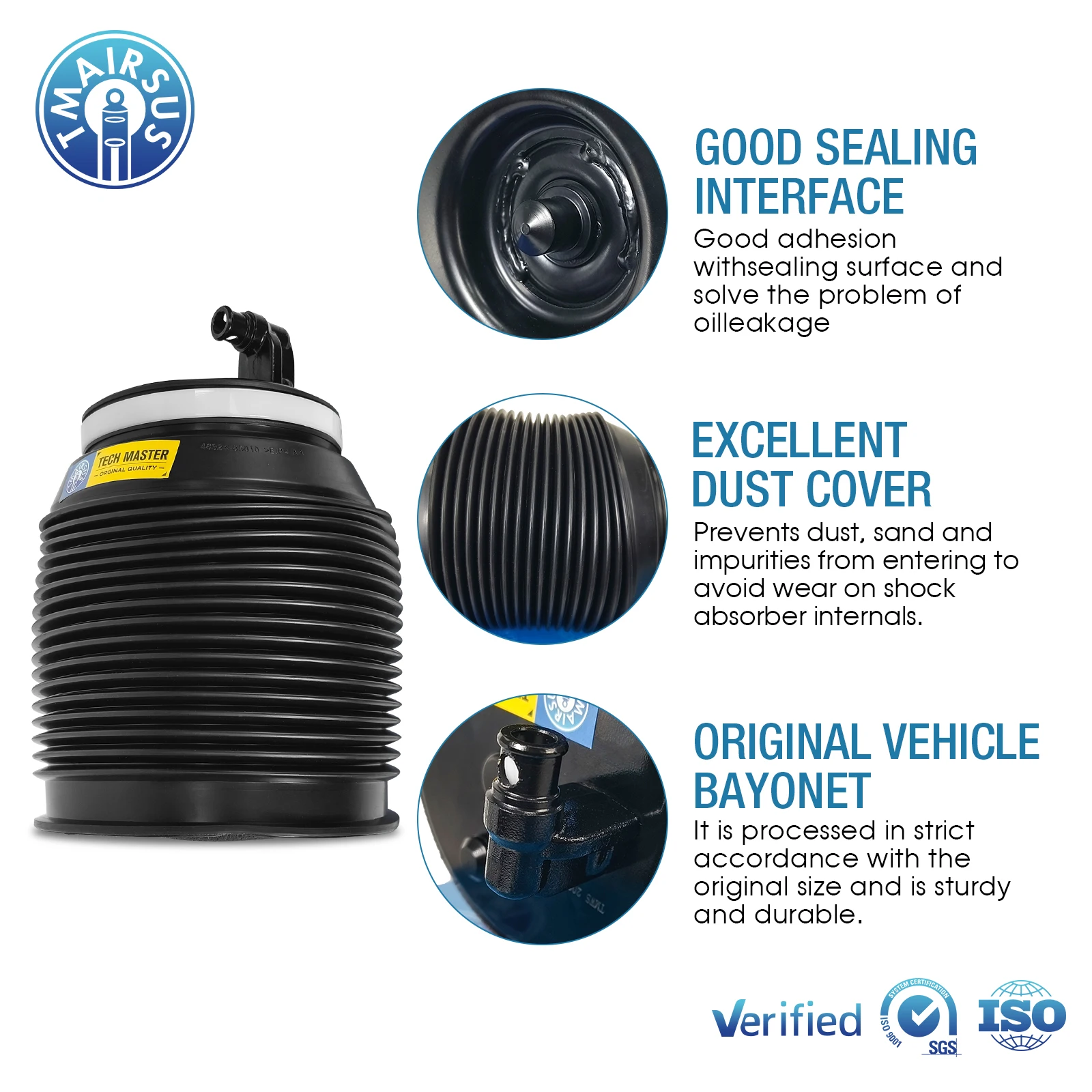 نوابض تعليق هوائية خلفية يسار ويمين عالية الجودة ومتينة لسيارة لاند كروزر GX460 2010-2018 48090-60010 48080-60010