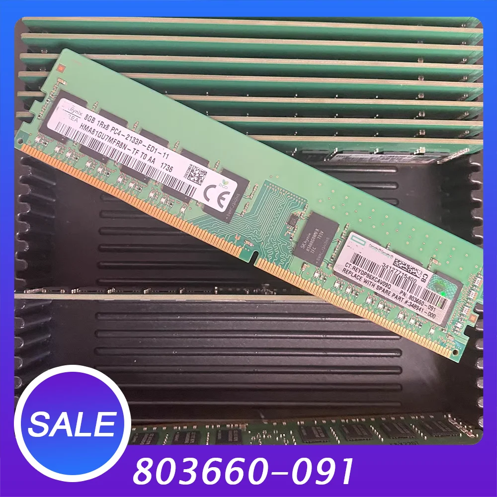 For H-PE 8G DDR4 ECC 1RX8 Server memory PC4-2133P-ED1-11 803660-091 348941-000