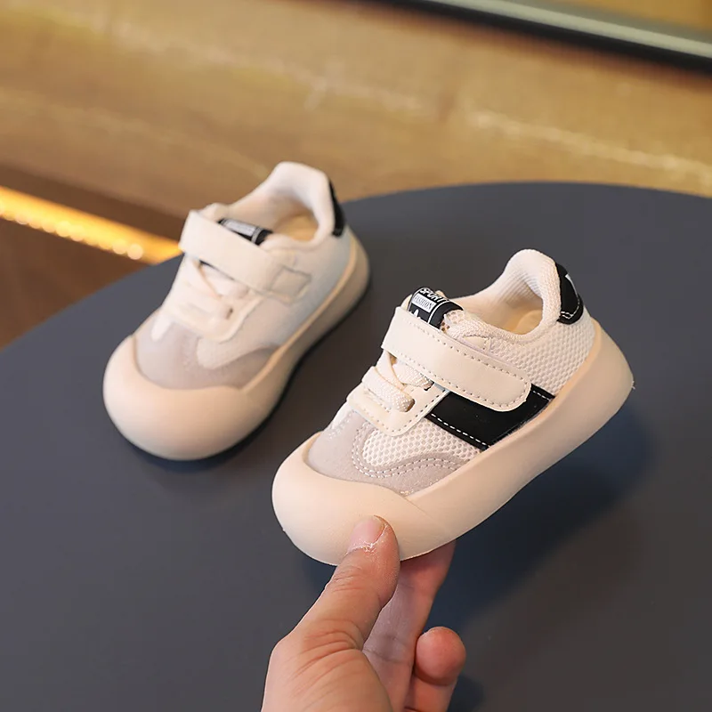 Sneakers olahraga anak perempuan dan balita, Shoes1-3Boys warna putih Sol empuk musim semi musim gugur 2024