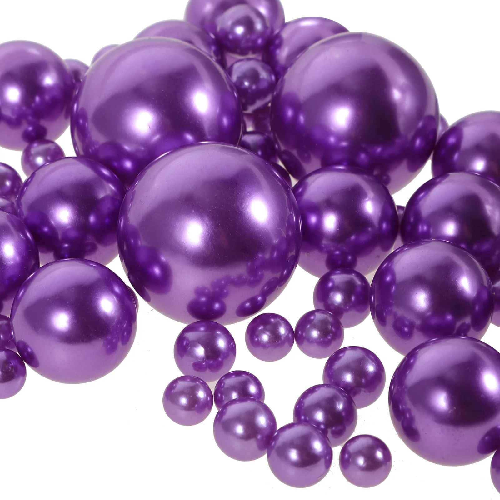 ลูกปัดประดิษฐ์ 125 ชิ้น สีม่วงเข้ม สำหรับตกแต่งแจกัน ทำจากพลาสติก ABS