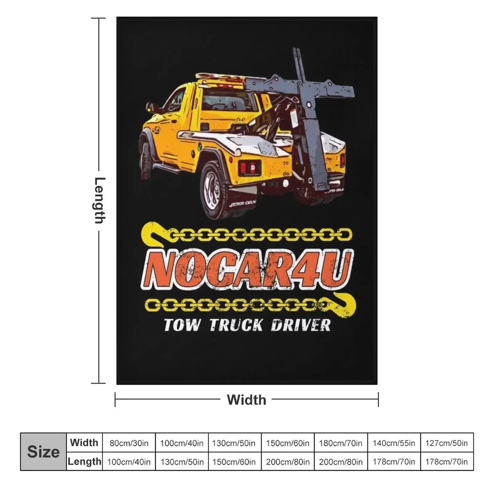 NOCAR4U Tow Truck Driver, Tow Truck Operator Throw Blanket Weighted Hairys Soft Big Flannel Comforter Travel Blankets