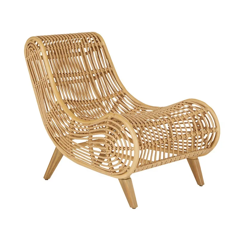 أريكة من الخيزران فردية للترفيه في الهواء الطلق من الشمال وشرفة فناء B & B