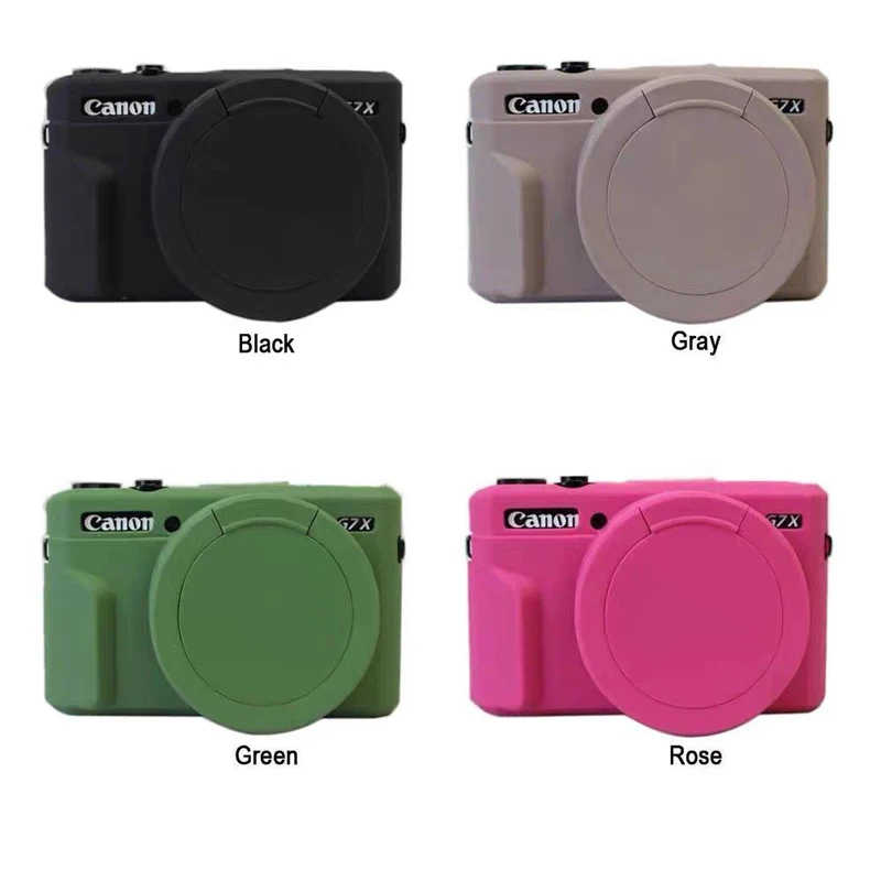 

Soft Silicon Rubber Armor Skin Case Body Cover Protector for Canon PowerShot G7X Mark II G7XII G7X II G7X2 Protective Video Bag