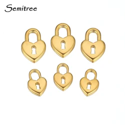 5pcs Stainless Steel Heart Pendants Charms for DIY Jewelry Making Couples Necklace Accessories Findings Earrings Supplies Crafts
