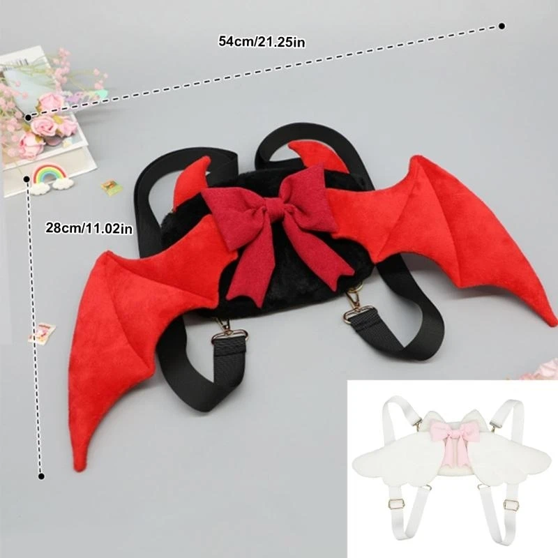 lô sang trọng Bowknot Wing Little Girl lô Túi xách đi học Túi xách trẻ H7EF