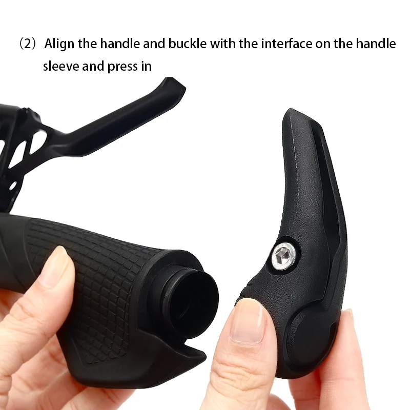 Bicycle Handlebar Grips Rubber Non-slip Ergonomic Comfort Design Mountain Bike Handle bar End Cap Fit MTB E-Bike Hybrid Scooter