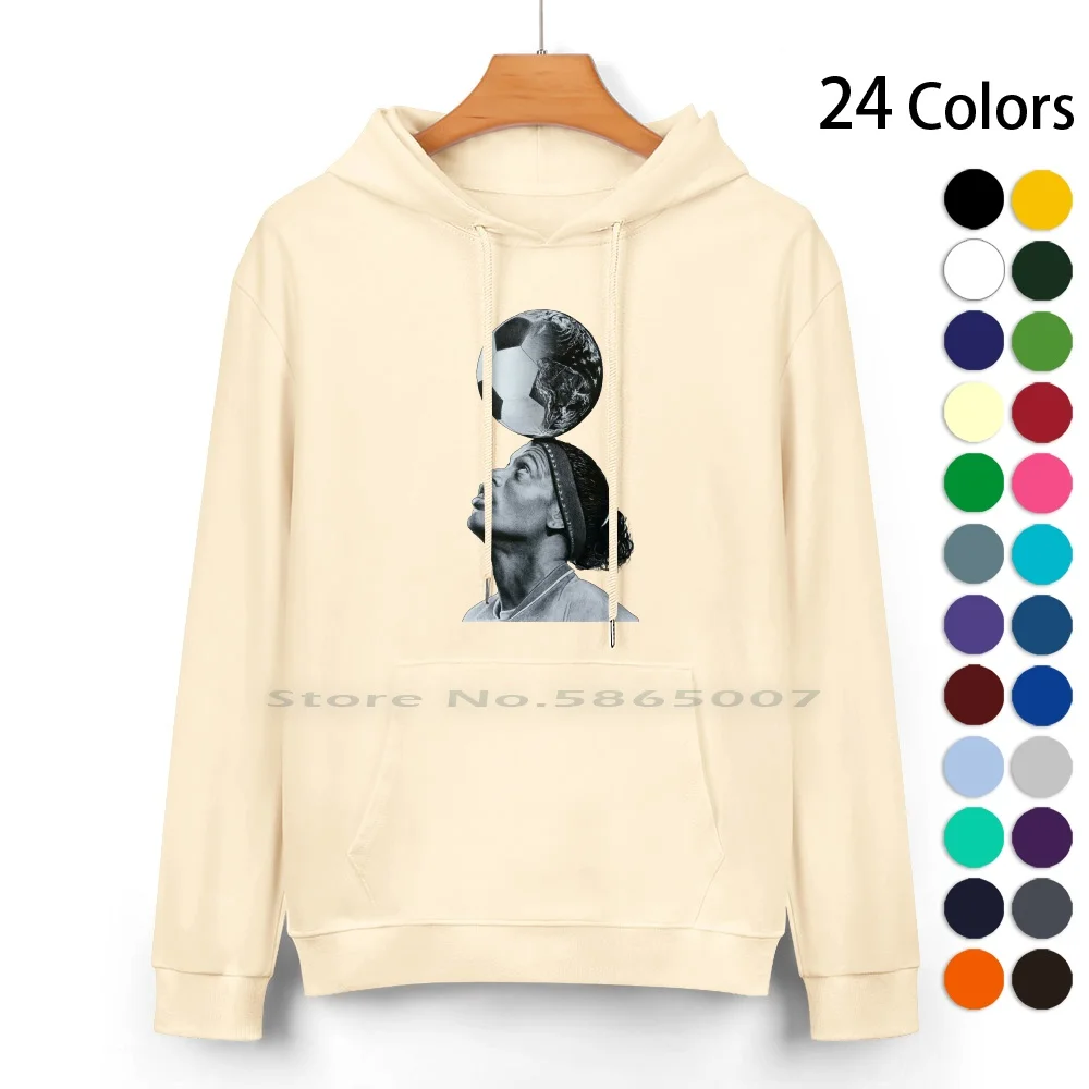 Art Ronaldinho Illustration Pure Cotton Hoodie Sweater 24 Colors Ronaldinho Art Ronaldinho Wallpaper Ronaldinho Illustration