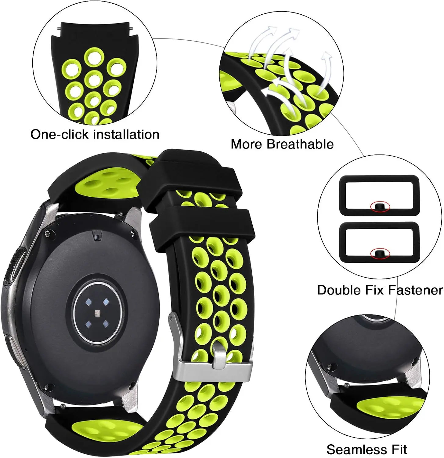 Breathable Silicone Strap For CUBOT C29 SmartWatch 22mm Watch Bracelet Correa For Cubot C28 C29 Sport Two-Tone Wristband Belt