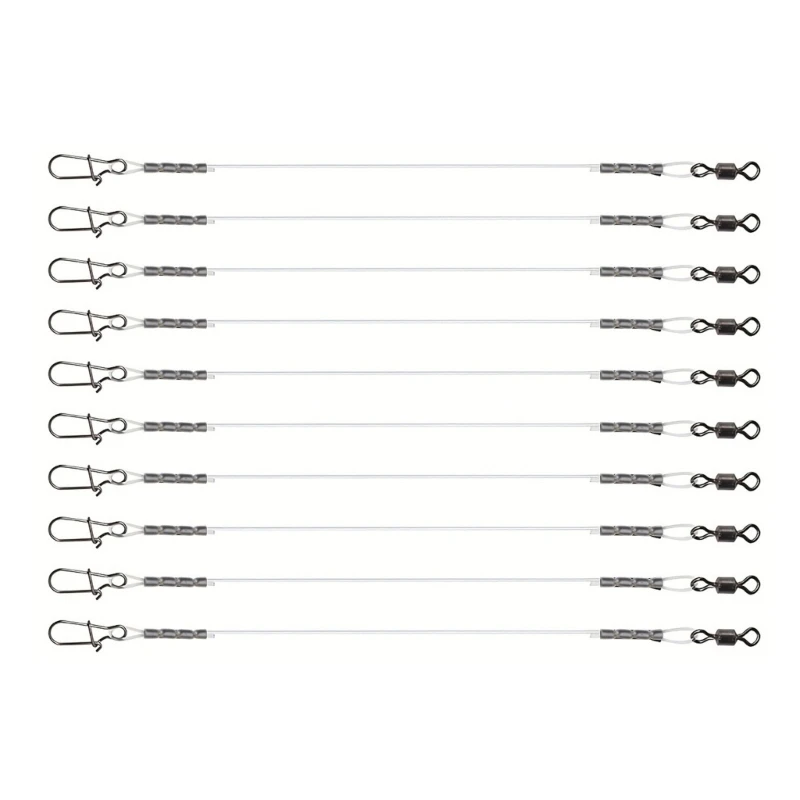 

Fishing Leader with Swivels & Fluorocarbon Leader Line for Salt/Freshwater