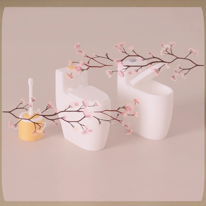 

1/12 Dollhouse Miniature Toilet Model Dollhouse Bathroom Furniture Ornament Micro Scene Decoration Pretend Play Toys