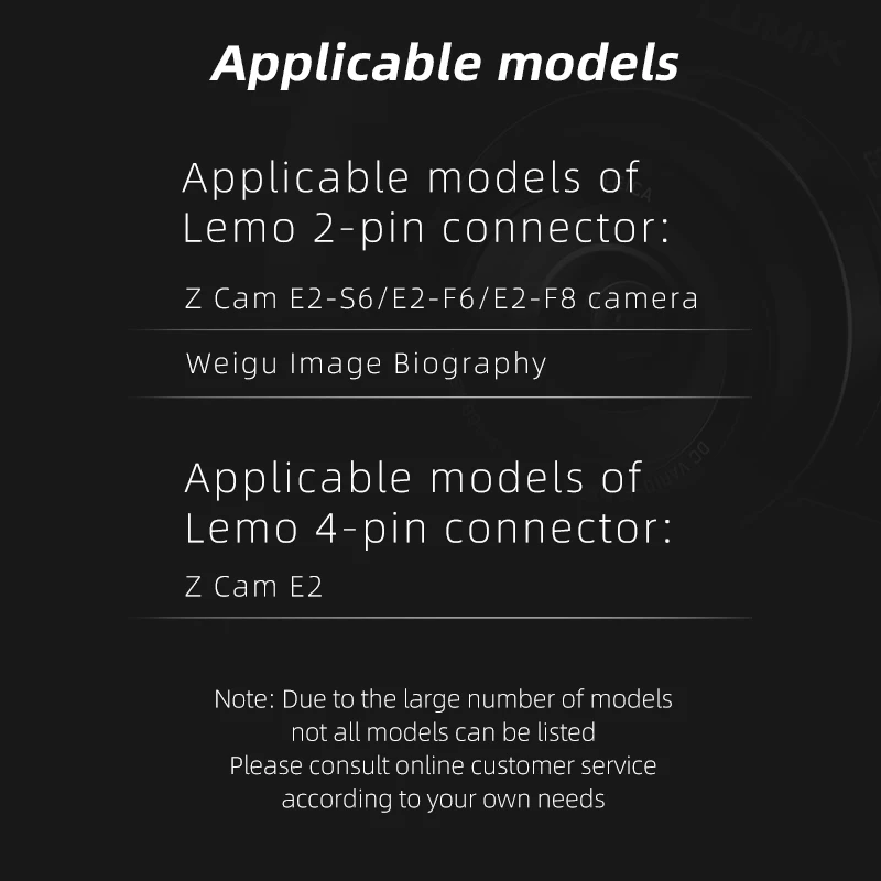 Z Cam E2 2-pin Power Adapter Sufficient Voltage and Current Long-lasting Output Suitable for Z Cam E2 Camera