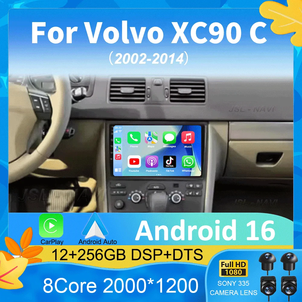 

Android 16 Car Radio For Volvo XC90 C 2002 - 2014 Multimedia Video Player Navigation stereo GPS No 2din 2 din dvd