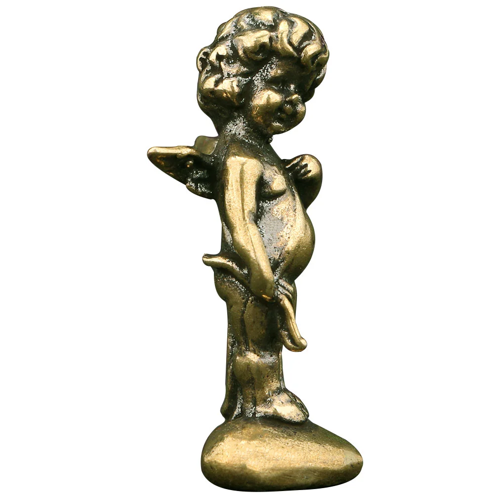 Brass Cupid Pendulum Retro Decor Office Angel Home Adornment Ornament Sculpture Household Figurine Baby Craft