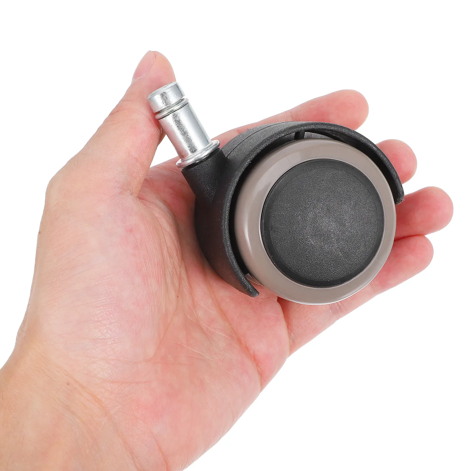 10Pcs Grey Caster Wheels Universal Standard Stem Quiet Wear-Resistant Chair Wheels Office Furniture Replacement Smooth Rolling