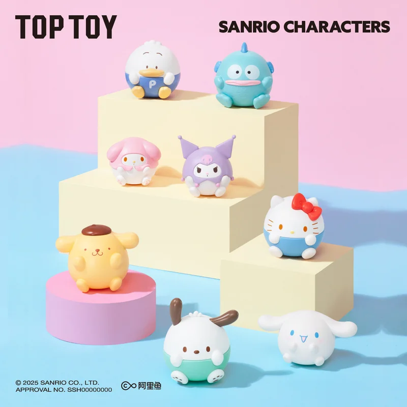 

Мультяшная Toptoy Sanrio Family, пухлая серия, слепая сумка, милая игрушка, фигурка, настольные украшения для девочек, подарки, коллекционная модная слепая коробка