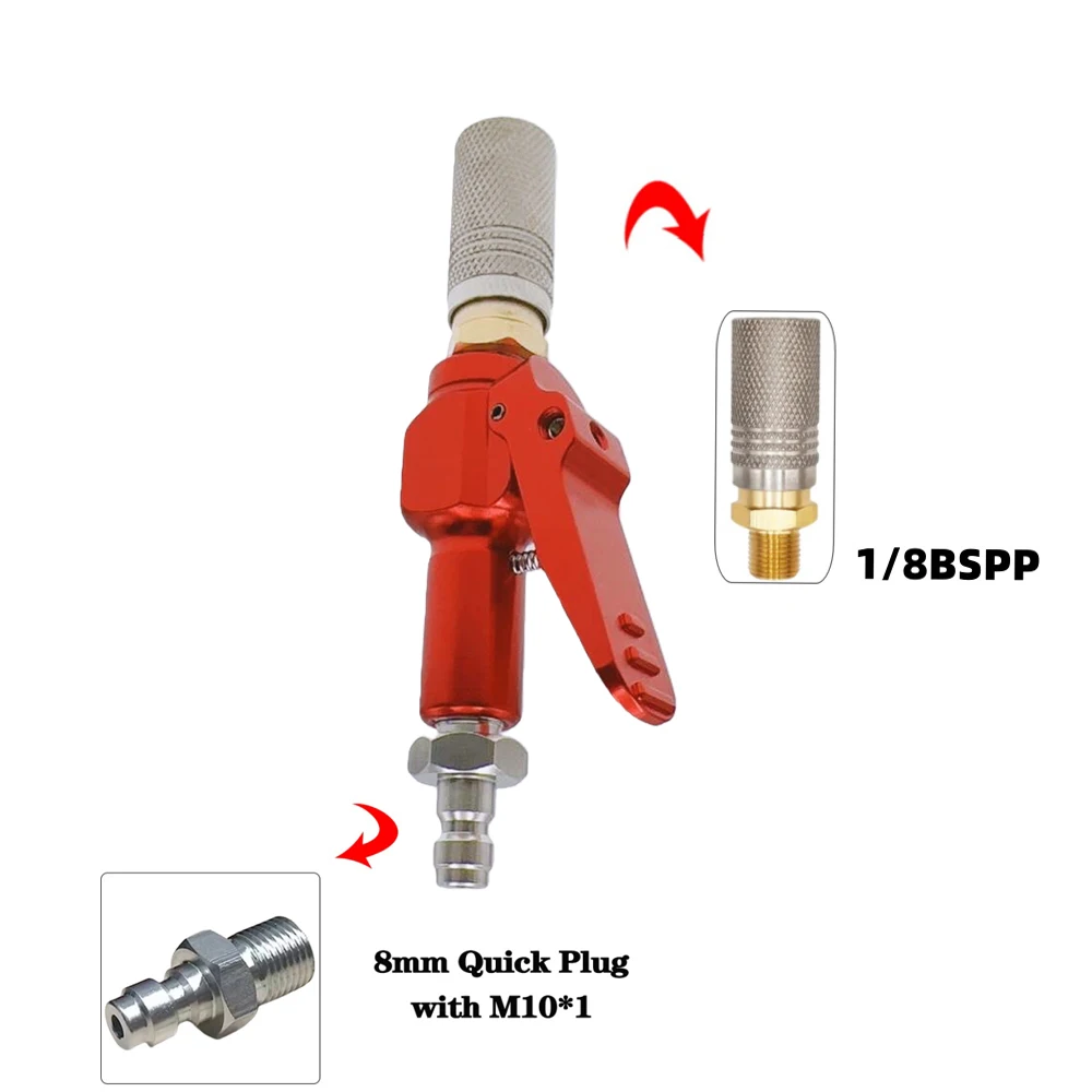 

300Bar Quick Inflation Fittings Connector Chuck Filling Adapter with 8Mm Male and 1/8BSPP Female Header Quick Plug