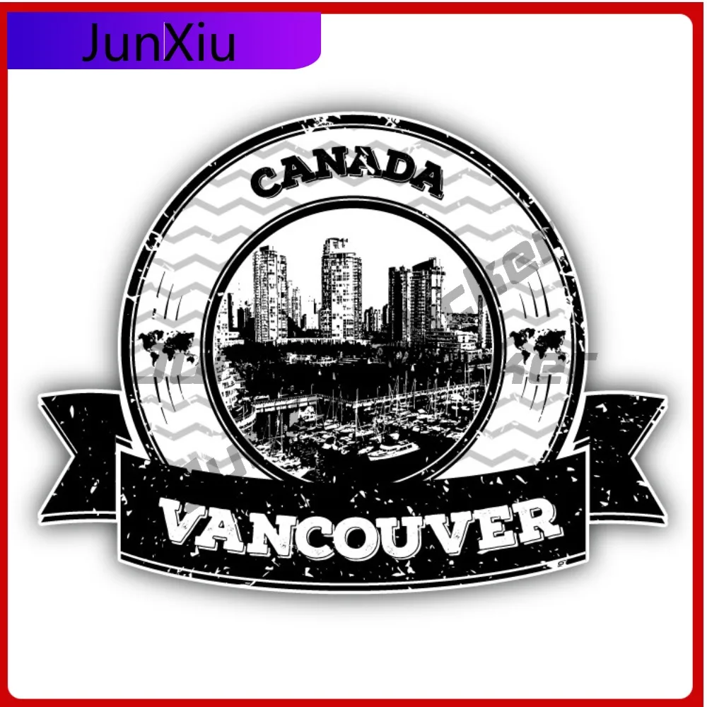 

Vancouver Canada Creative Sticker Stamp Travel Car Decal Bumper Stickers For Refrigerators Anime Style SUV Use Waterproof Vin
