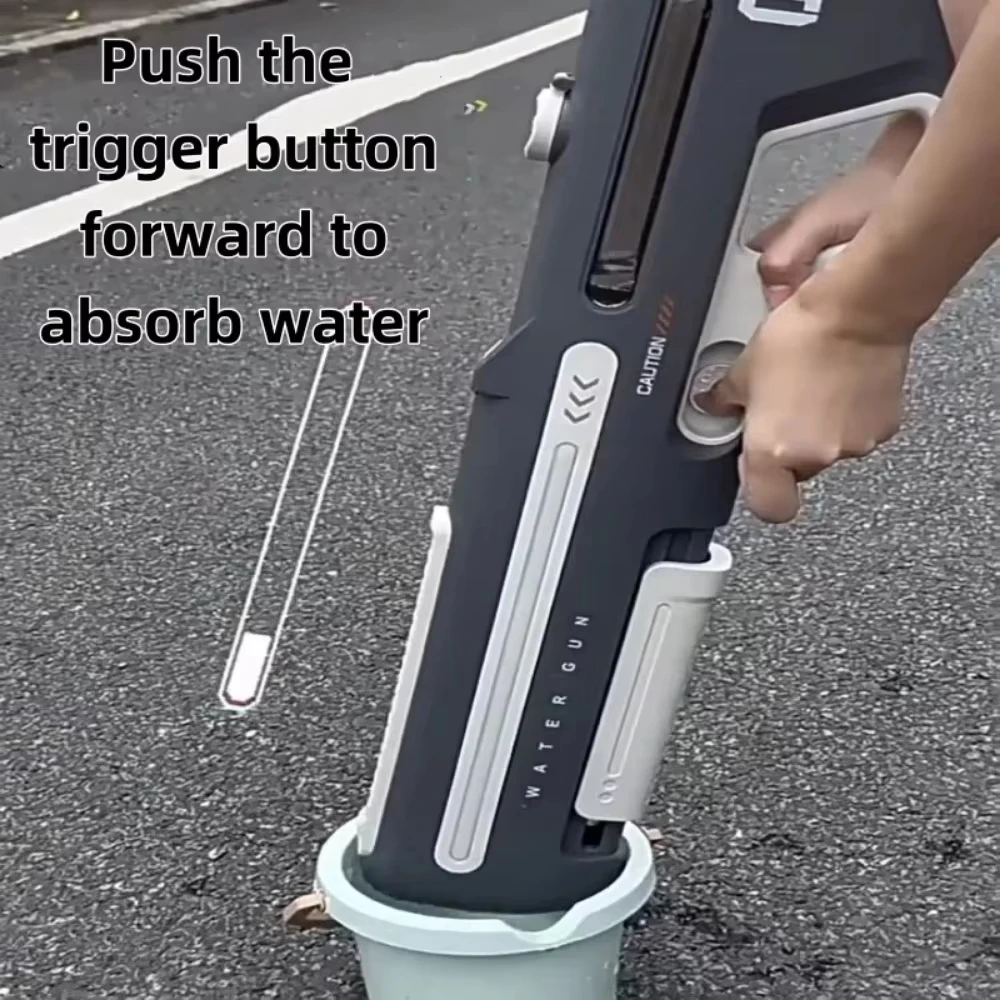 2026 Pulse Electric Water Gun, Auto Water Absorption & High Speed Burst, Large Capacity Black Tech Water Blaster for Kids Adults