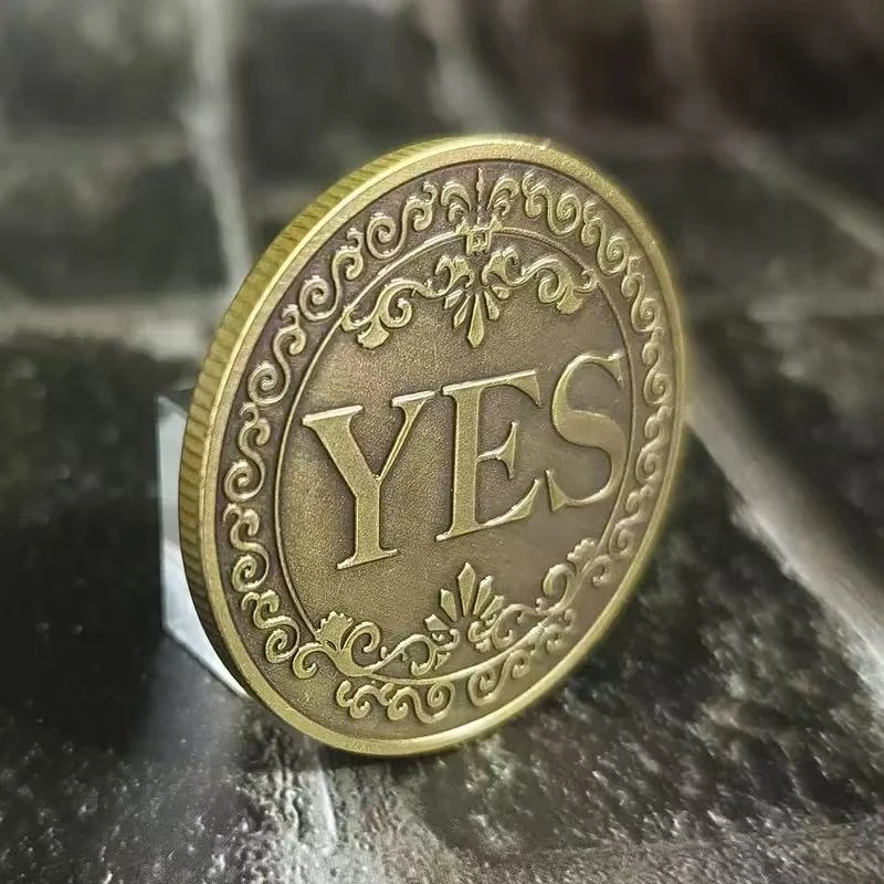 نعم لا قرار عملة تذكارية - عملة معدنية ممتعة للإجابة، هدية إبداعية للأشخاص غير المكتمنين #1