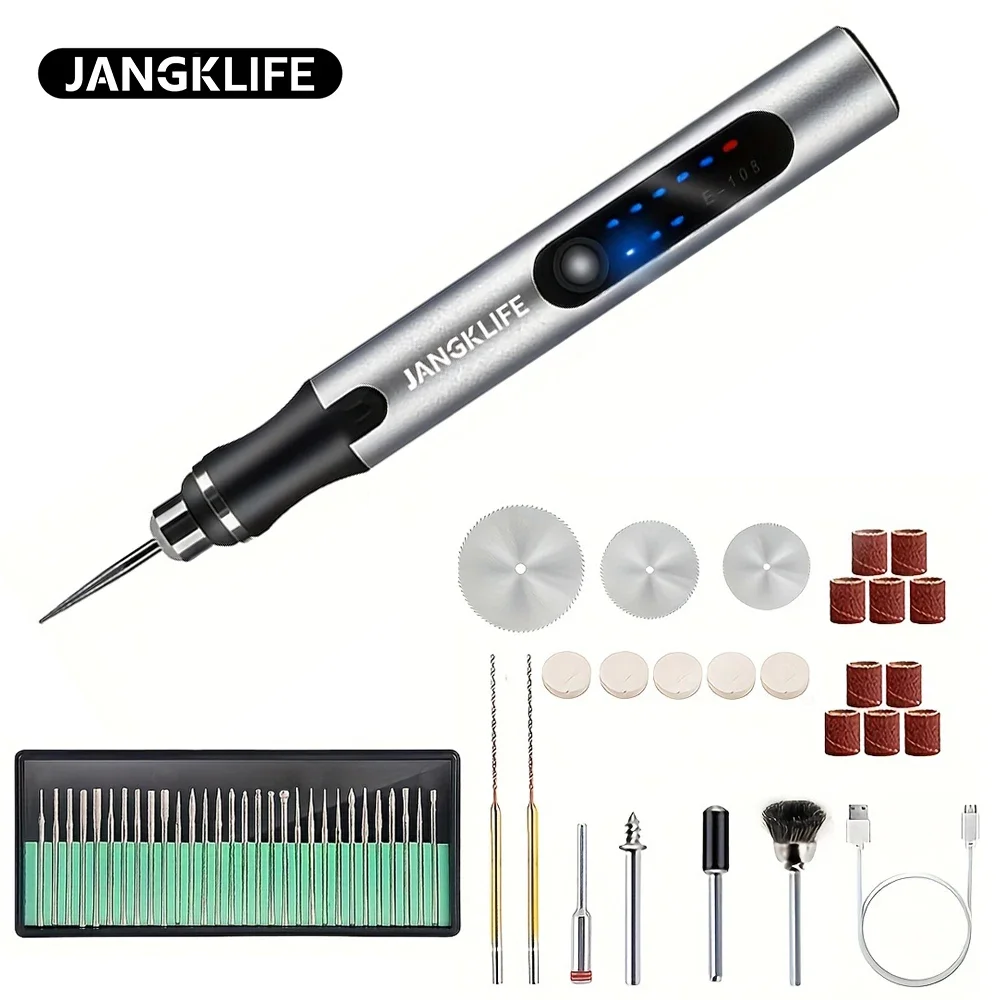 USB Cordless Rotary Tool Kit Holzbearbeitung Gravur Stift DIY Für Schmuck Metall Glas Mini Drahtlose Bohrer