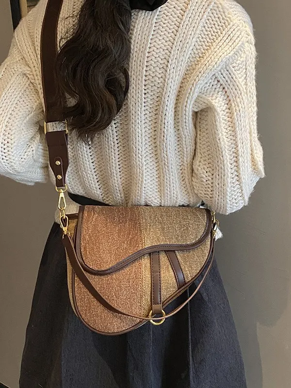 

Сумка-седло Givenivan Color Blo, женская, ретро, универсальная, на одно плечо, кроссбоди, осень-зима, новая, стильная, модная, для телефона