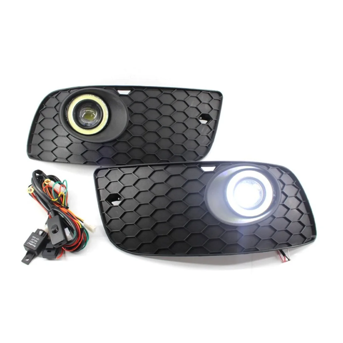 

Suitable for Volkswagen Golf 5 GTI 2005-2009 Modified White Lens Fog Light Grille Under The Net