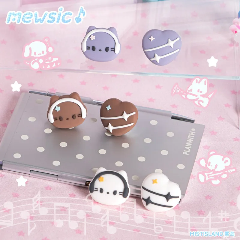 Mewsic Switch 2 Thumb Grip Caps Silicone Joystick Cover For Nintendo Ns2 Nspro Ps5 Game Controller Accessories
