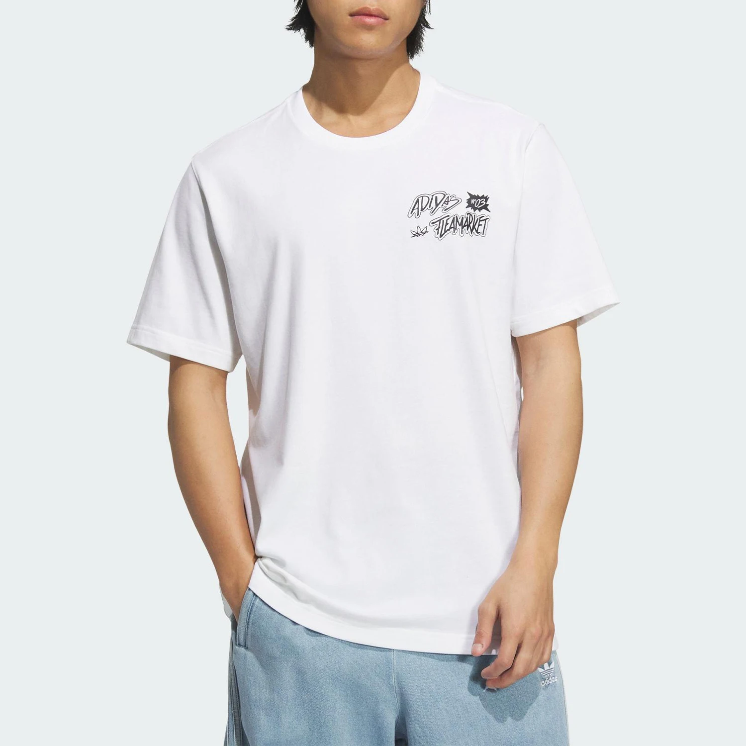 

Adidas Genuine Trefoil Men's Minimalist Sport Pattern Crew Neck T-shirt KD1855