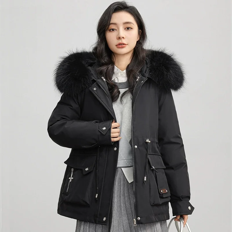 Autumn Winter Jacket coat Women Parkas 2025 New Thicke Detachable inner liner Down Cotton Jacket Female Windbreaker Outerwear
