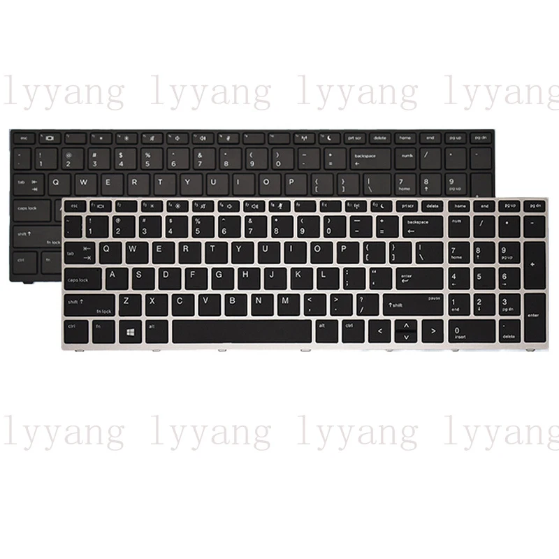 f  For HP PROBOOK 450 G5 455 G5 470 G5 Laptop English Keyboard Black/ Silver