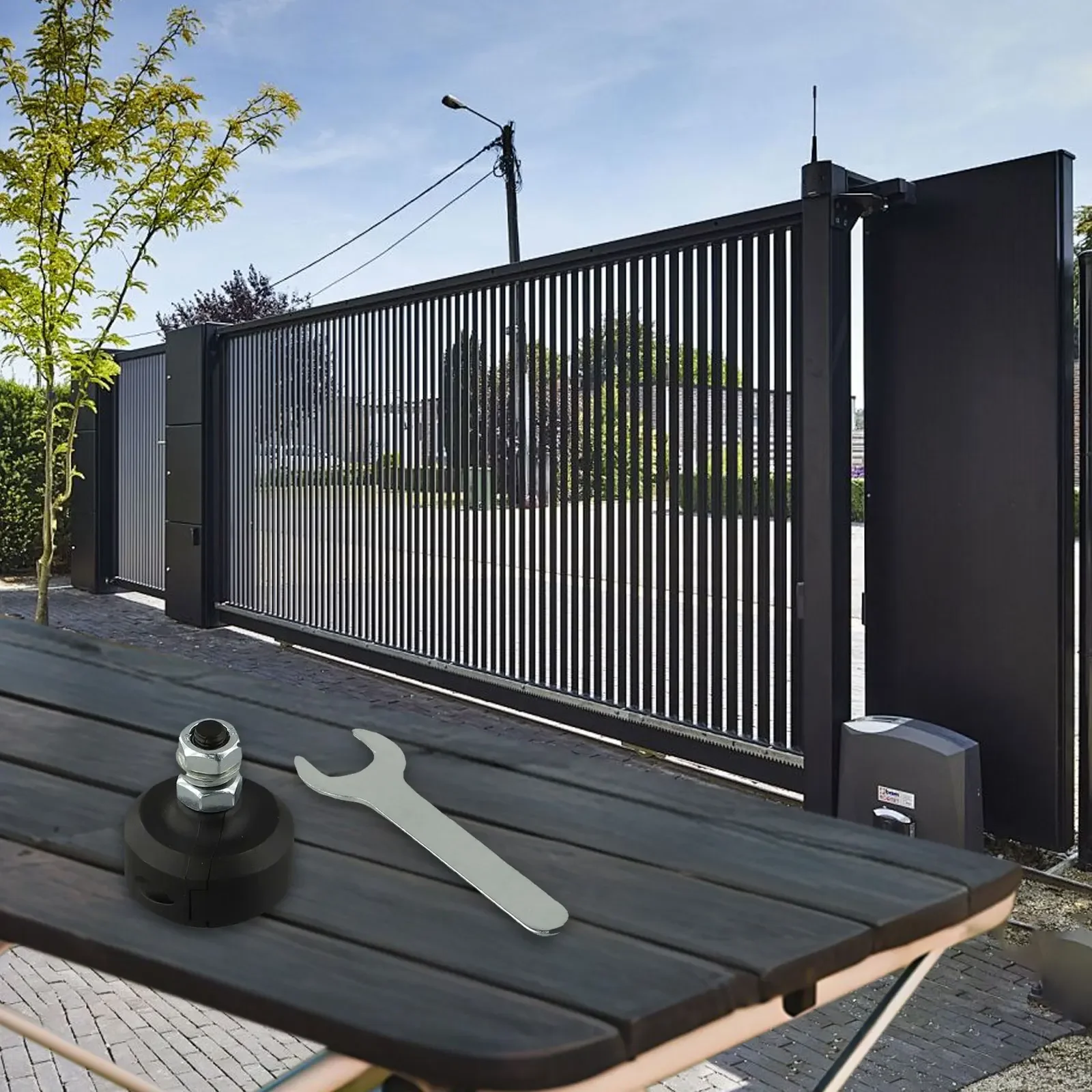 

Compatible Sliding Door Opener As Shown In The Picture Driveway Stopper Includes Door Bracket Home Improvement