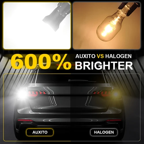 Imagen 2 del producto AUXITO 2Pcs T15 W16W Bombillas LED de Luz Trasera 6500K Blancas 906 904 912 921 Luz de Reversa con Lente de Proyector HD Súper Brillante