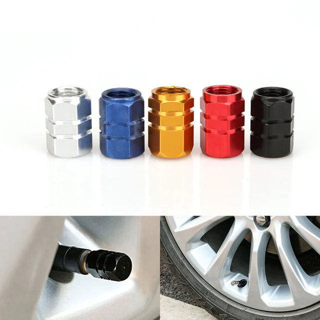 Aluminiowe kołpaki zaworów opon samochodowych Airdust Wodoodporna osłona trzpienia felgi do samochodów Motocykle Rowery 4 szt.