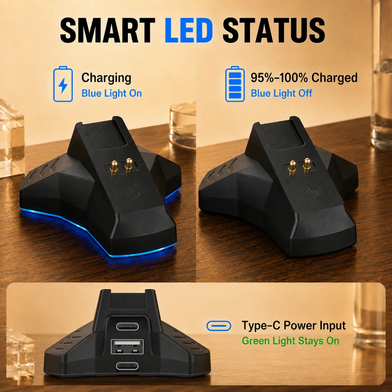 Mouse Dock Charger for Naga Pro/Viper/Basilisk/Razer DeathAdder V2 Pro Wireless Mouse Charging Dock Feet Mouse Charger Base view 3