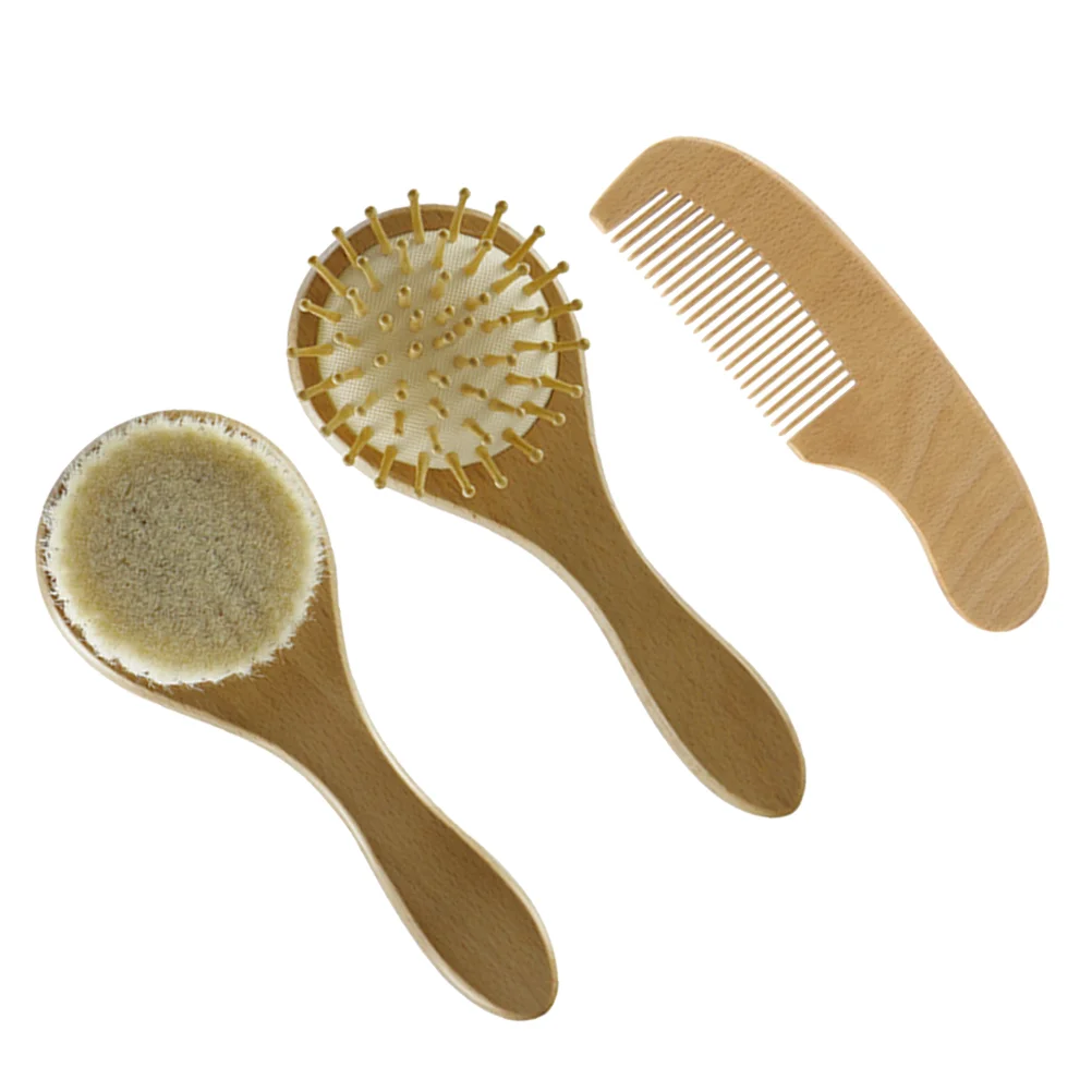 Baby Bath Set Scalp Grooming Comb Brush Head Massager Bathing Hair Multi-use Woolen