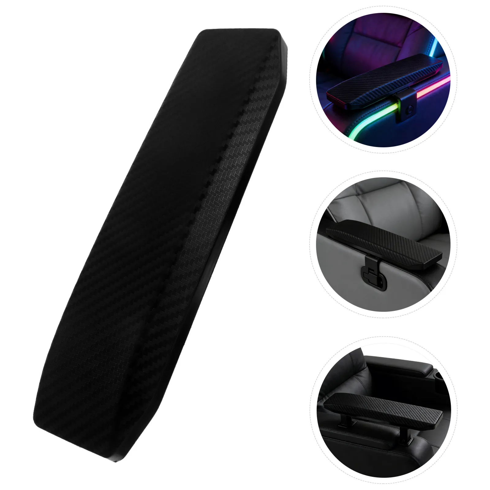 2 Peças de Almofadas Ergonômicas de PU de Alta Densidade para Apoio de Braço, Almofadas de Substituição para Cadeira Gamer, Cadeira de Escritório e So