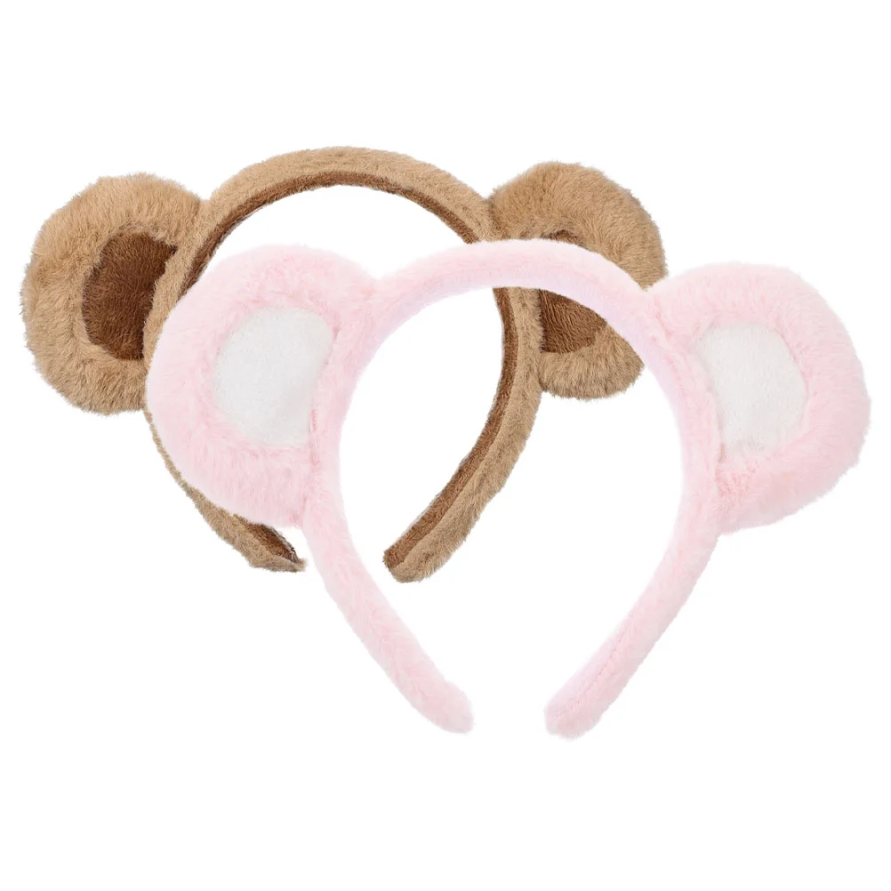 

2 Pcs Bear Headband for Women Washing Face Make up Headbands Super Cute Women's