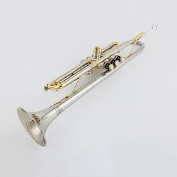 Japan quality 8335LA Bb Trumpet B Flat Brass Silver Plated Professional Trumpet Musical Instruments with Leather Case