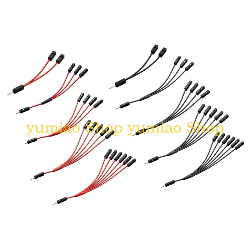 587B 2.54Mm Single Male To 2/3/4/5/6 Female 2Pin Adapter Cable for Power Light Emitting Diode Desktop Motherboard