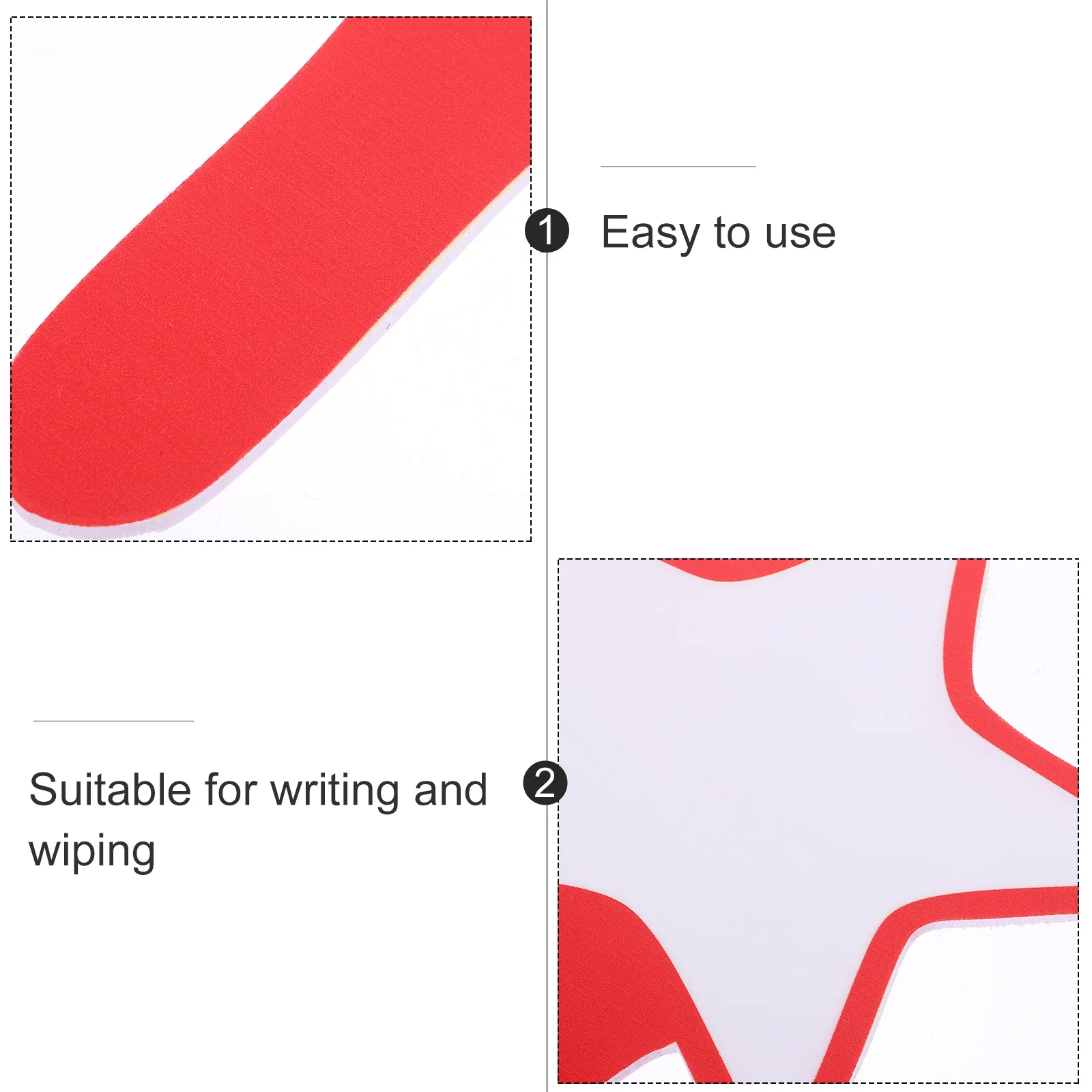 

2pcs Handheld Writing Board 20x28cm Single Sided Star Design Erasable Whiteboard Dry Paddle Scoreboard Reusable Gaming Display