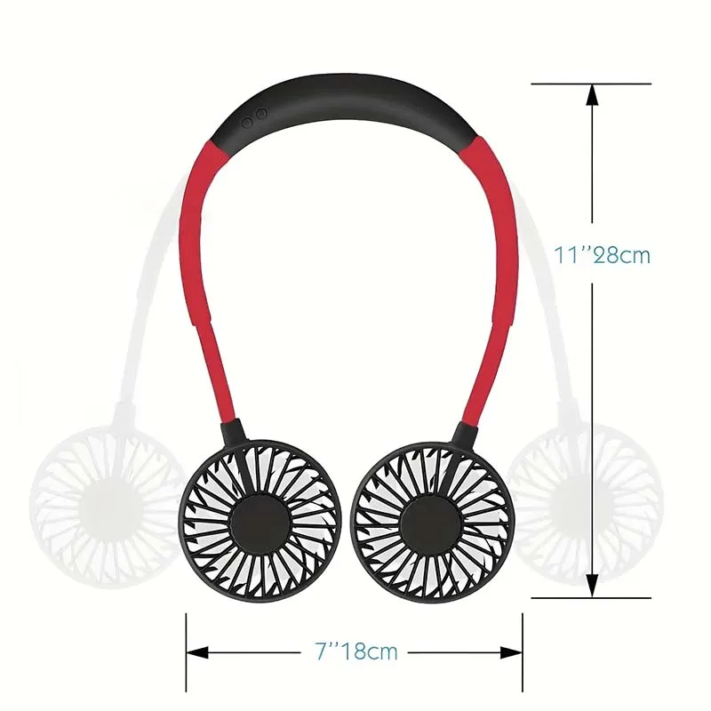 Neuester Mini Tragbarer USB-Lade-Luftkühler Ventilator Tragbarer Nackenventilator Geräuschloser Outdoor-Nackenventilator – Detail 8