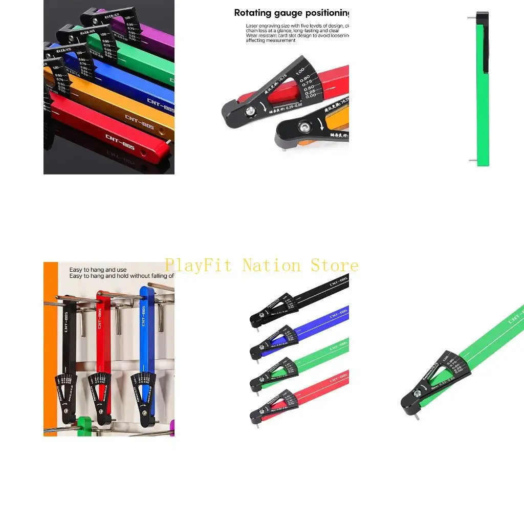 

242F Bike Chain Checker Bicycles Chain Wear Indicators Guide Tool for Checking Chain