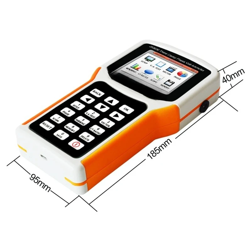 JS8030 Digital Power Quality Analyzer 3 Clamp Phase Voltage Current Frequency Meter AC Testing Equipment Voltmeter Ammeter