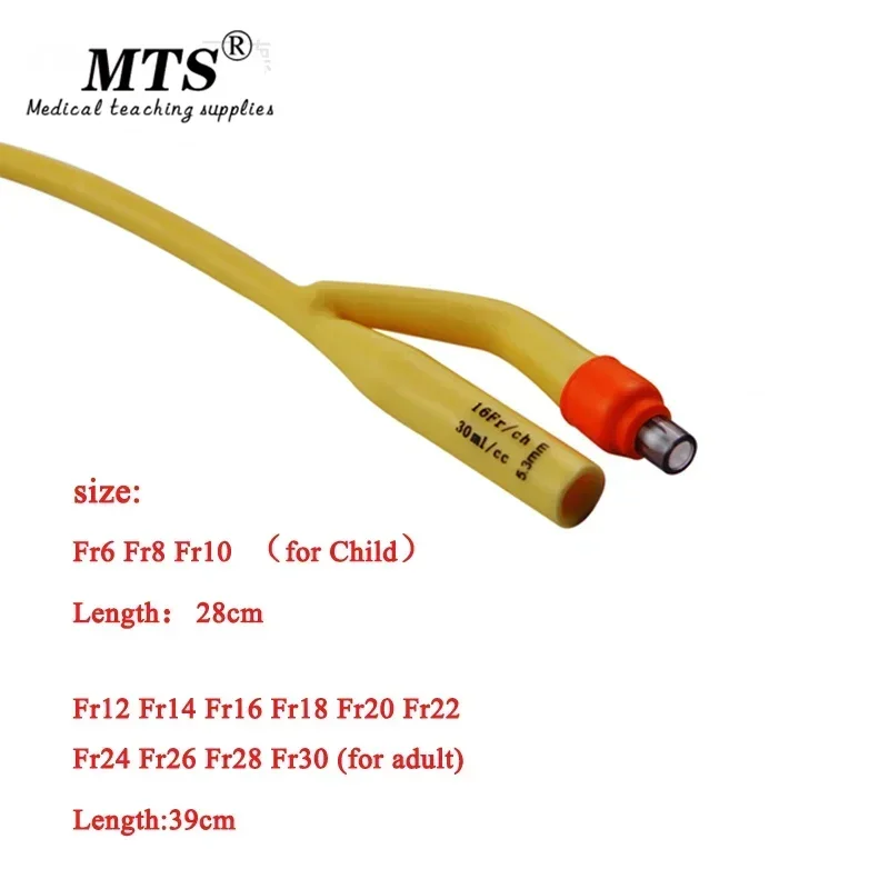 Medical 2Way Latex Foley Catheter Silicone Coated Urology with Plastic Valve Urethral Catheter big size fr28 FR30 CE FDA ISO