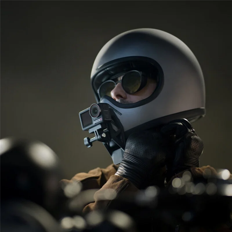 FFYY-For DJI Osmo خوذة الذقن جبل كليب ل Osmo Action 5 Pro Action 4 Osmo Action 3