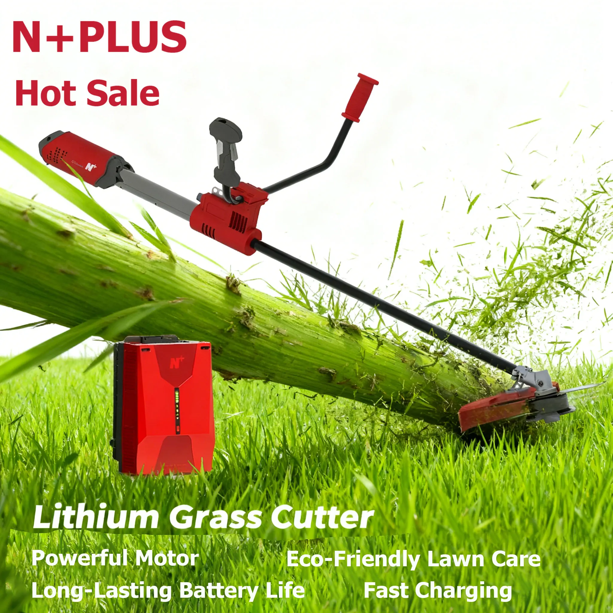 Nplus Electric Brush Cutter Lithium Power String Trimmer For Grass Agriculture Battery Electric Brush Trimmer For Grass Machine
