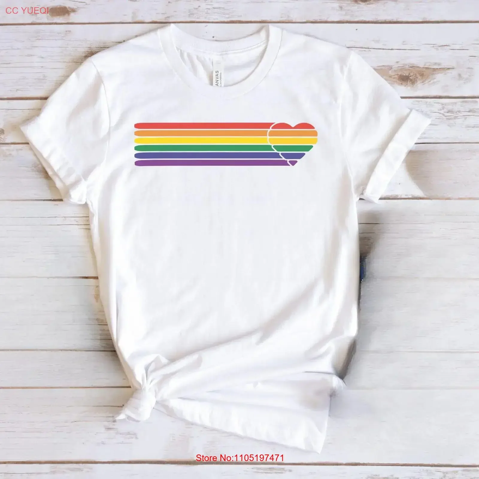 

Футболка в стиле ретро с радужным сердечком, гей-прайд, цвета для лесбиянок, ЛГБТ, мужская, винтажная, стираная, унисекс, с графикой, слегка, удобная