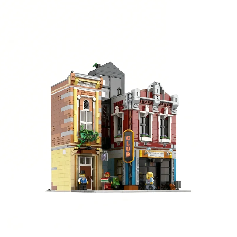 2510pcs MOC Modular Buildings Night Club Model Toys Building Blocks Christmas Gift Architecture Art Birthday Creative Display
