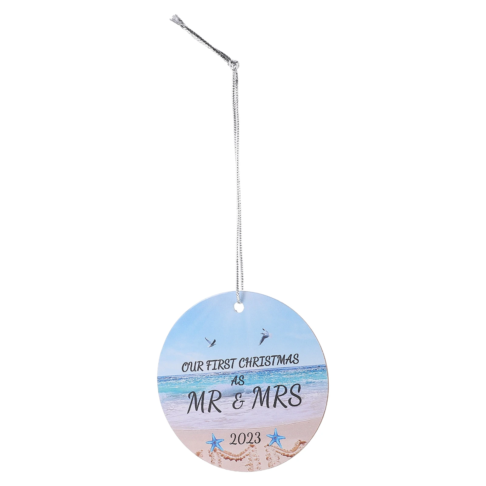 

Christmas Married Ornament Wooden Hanging Decor for Tree Fireplace Shelf Home Holiday Party Decoration Xmas Wedding Wood Sign