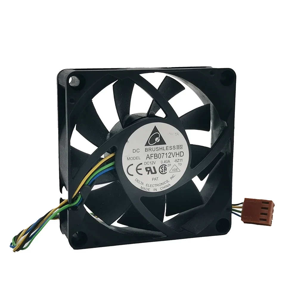 Quatro fios temperatura controlada Amd radiador, 7020 ventilador, AFB0712VHD, 7cm, equipamento novo